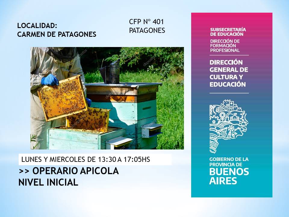 Comienza la inscripción para Operario Apicola en el CFP 401