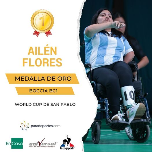 Ailén Flores campeona en Boccia en Brasil