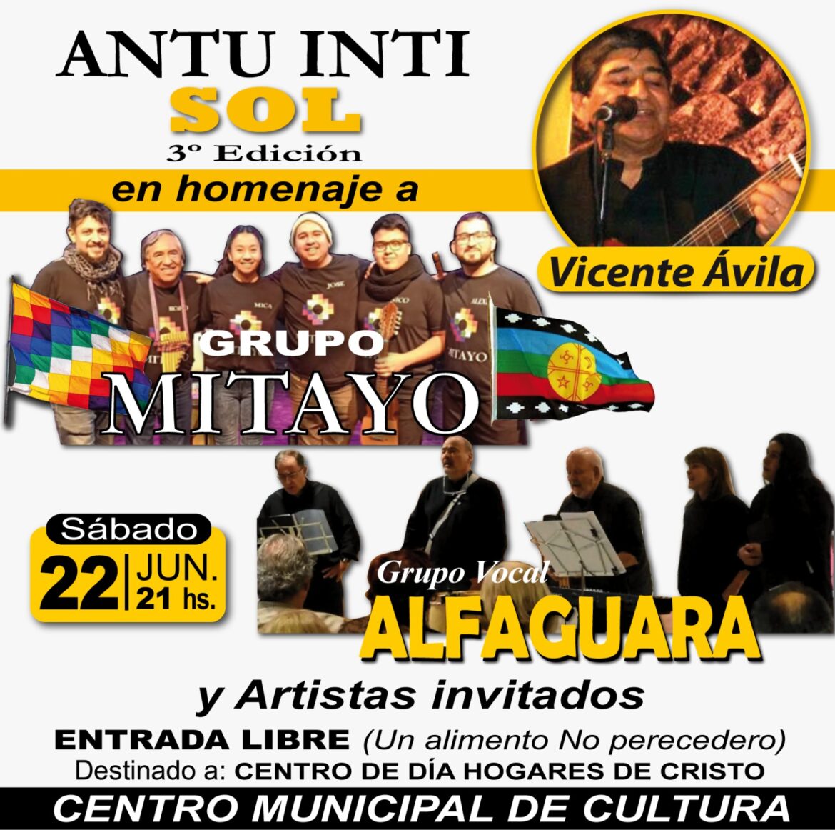 Se viene la tercera edición del Antu Inti Sol en el Centro Cultural