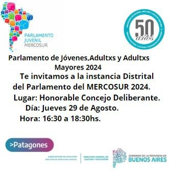 Parlamento Juvenil del Mercosur en Patagones