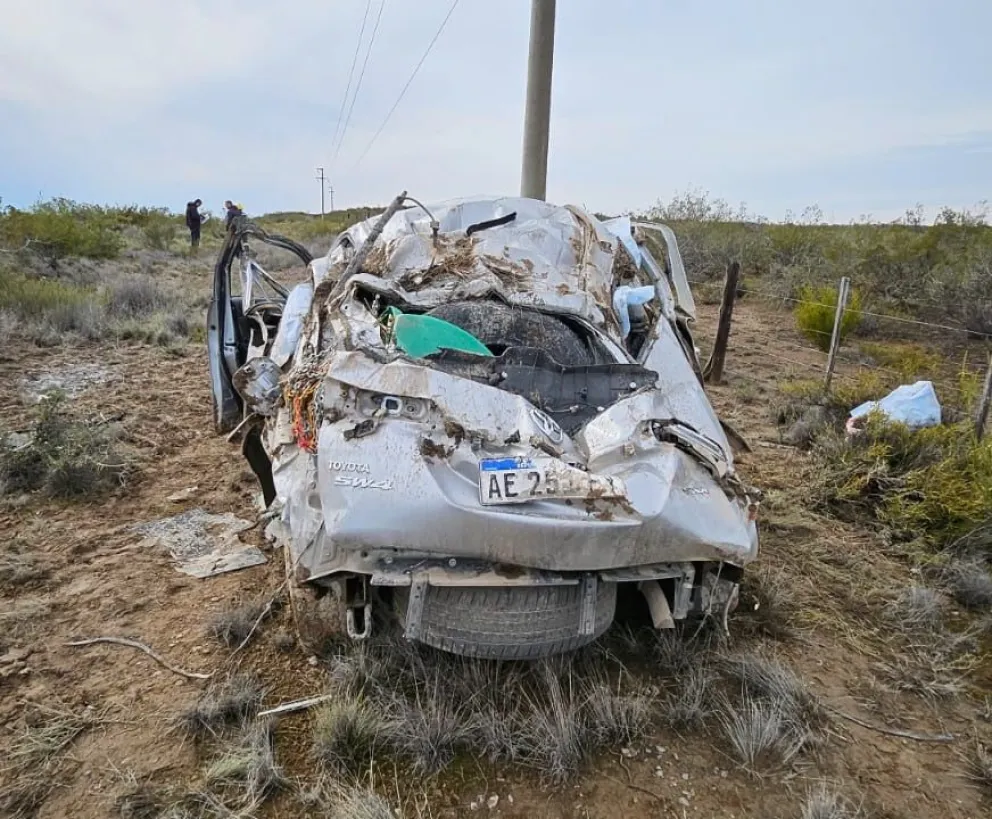 Vuelco y milagro de un funcionario de Rio Negro cerca de San Antonio Oeste