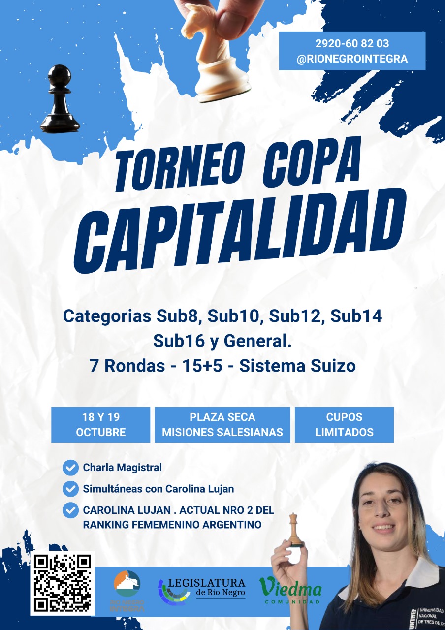 Siguen las inscripciones para el Torneo Capitalidad de Ajedrez 2024