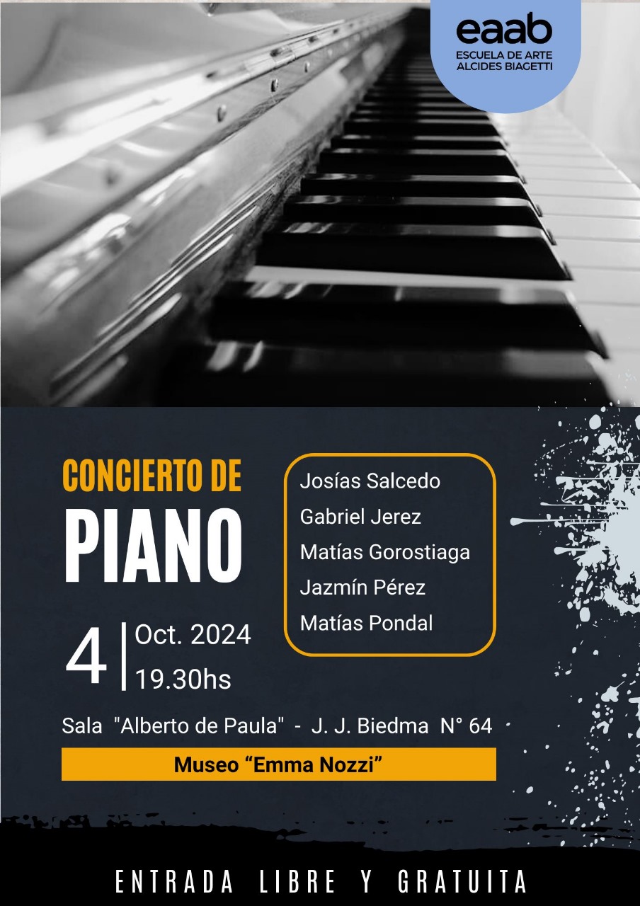 Concierto de piano gratis en el Museo Emma Nozzi