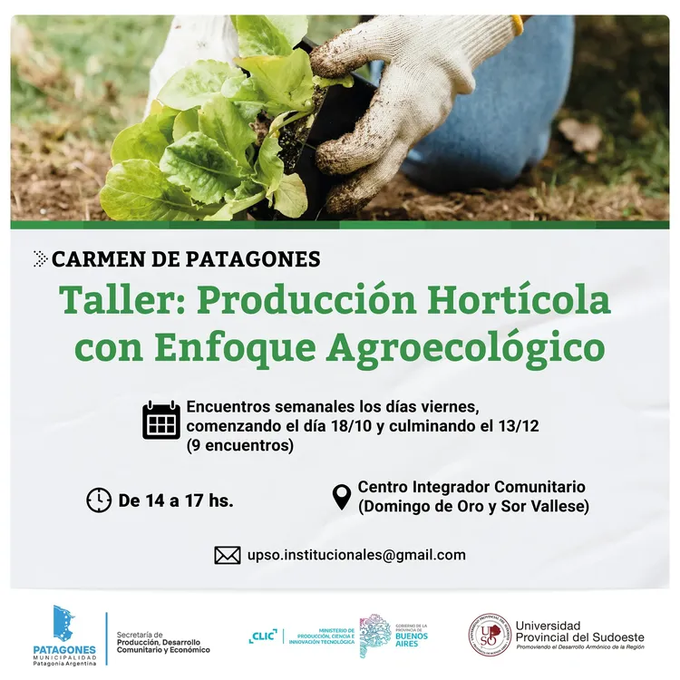 La UPSO comienza un Taller de Producción Hortícola en Patagones